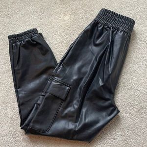 A&F Vegan Leather Jogger Pant